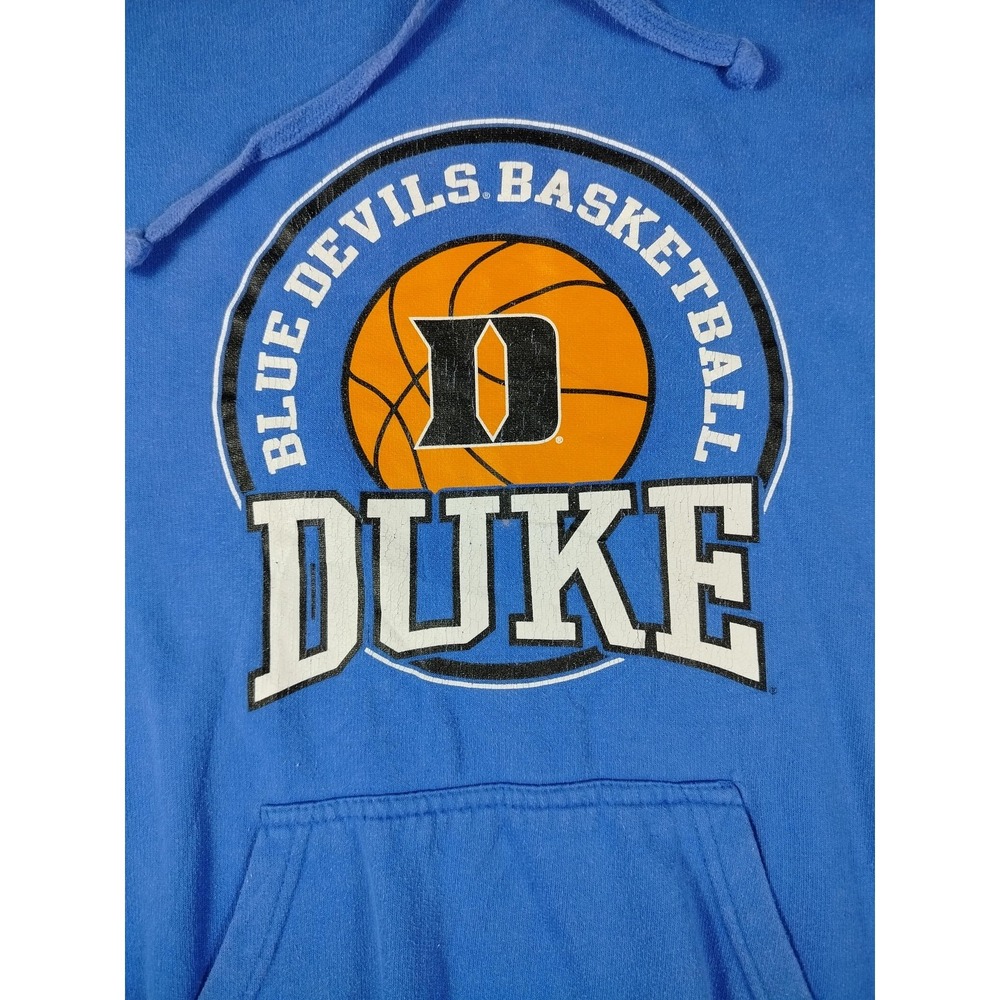 Vintage Duke Blue Devils Hoodie Mens Medium Blue Basketball Fleece TRT Classics - Picture 5 of 9